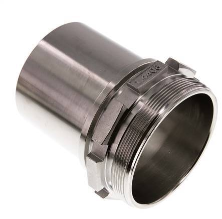 G 4'' Macho x 100mm Llave de manguera de acero inoxidable con collarín de seguridad DIN 2817