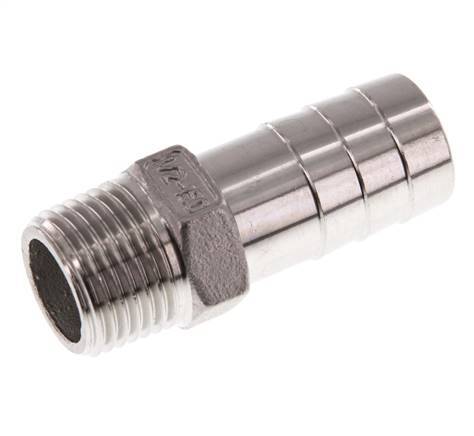 R 1/2'' Macho x 19mm Llave de manguera de acero inoxidable 16 Bar