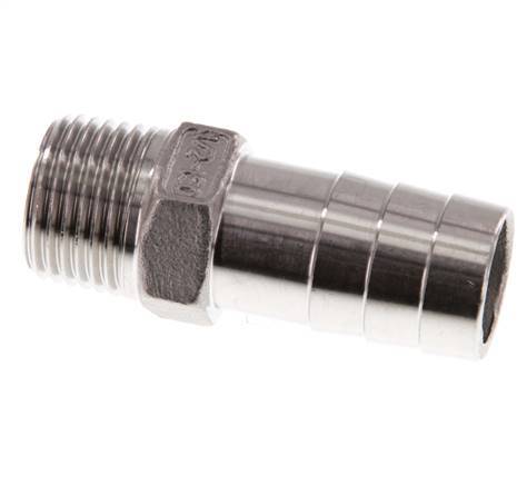 R 1/2'' Macho x 19mm Llave de manguera de acero inoxidable 16 Bar