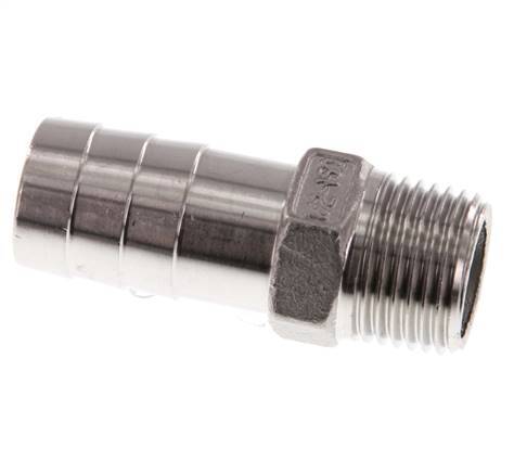 R 1/2'' Macho x 19mm Llave de manguera de acero inoxidable 16 Bar