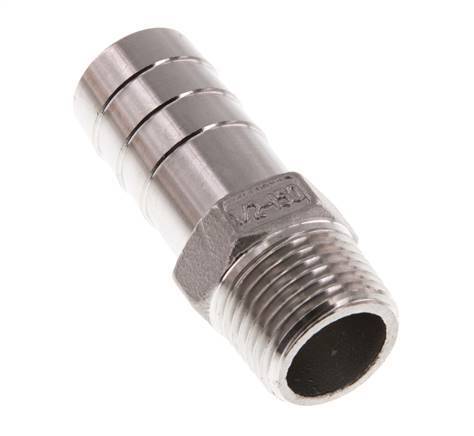 R 1/2'' Macho x 19mm Llave de manguera de acero inoxidable 16 Bar