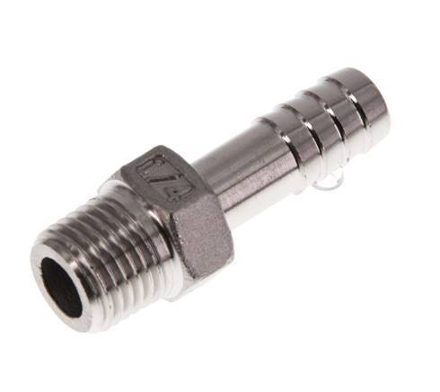 R 1/4'' Macho x 9mm Llave de manguera de acero inoxidable 16 Bar