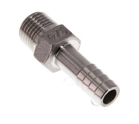 R 1/4'' Macho x 9mm Llave de manguera de acero inoxidable 16 Bar