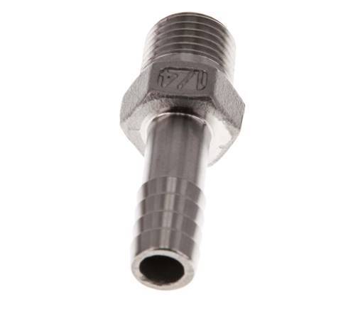 R 1/4'' Macho x 9mm Llave de manguera de acero inoxidable 16 Bar