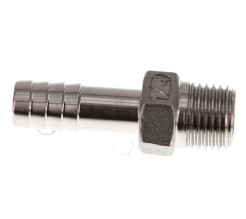 R 1/4'' Macho x 9mm Llave de manguera de acero inoxidable 16 Bar