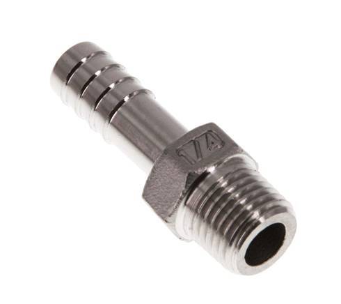 R 1/4'' Macho x 9mm Llave de manguera de acero inoxidable 16 Bar