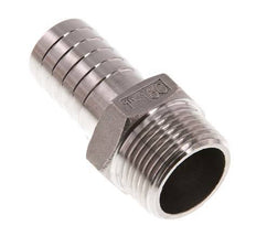 R 1'' Macho x 25mm Llave de manguera de acero inoxidable 16 Bar