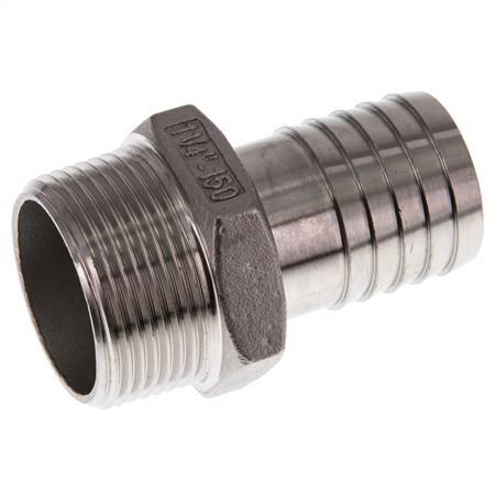 R 1 1/4'' Macho x 32mm Llave de manguera de acero inoxidable 16 Bar