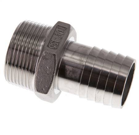 R 1 1/4'' Macho x 32mm Llave de manguera de acero inoxidable 16 Bar