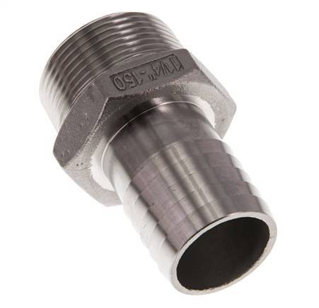 R 1 1/4'' Macho x 32mm Llave de manguera de acero inoxidable 16 Bar