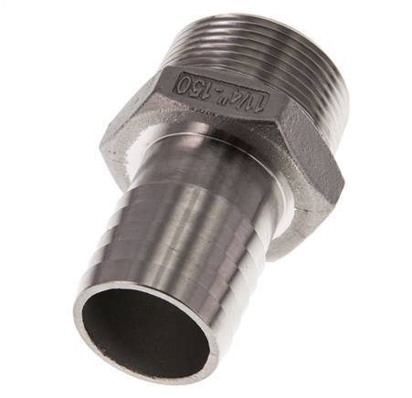 R 1 1/4'' Macho x 32mm Llave de manguera de acero inoxidable 16 Bar