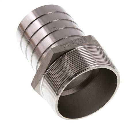 R 3'' Macho x 75mm Llave de manguera de acero inoxidable 16 Bar
