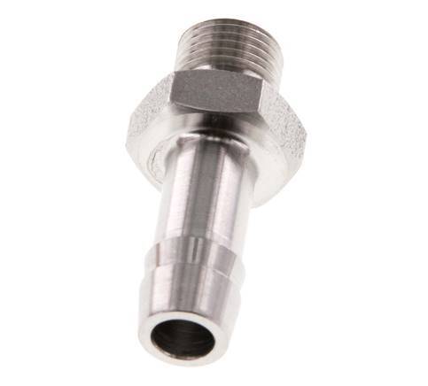 G 1/8'' Macho x 8mm Llave de manguera de acero inoxidable 40 Bar