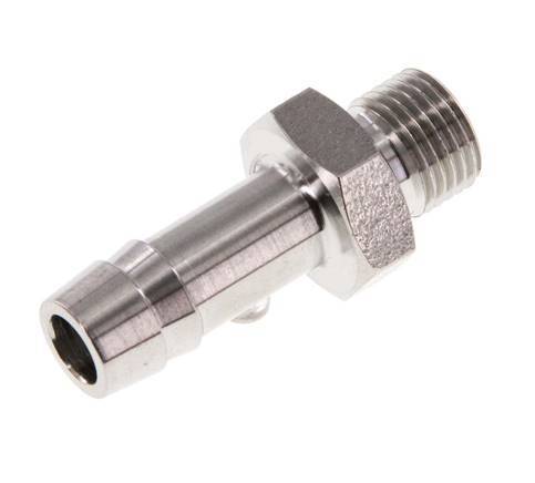 G 1/8'' Macho x 8mm Llave de manguera de acero inoxidable 40 Bar