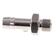 G 1/8'' Macho x 8mm Llave de manguera de acero inoxidable 40 Bar