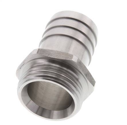 G 1'' Macho x 25mm Llave de manguera de acero inoxidable 40 Bar