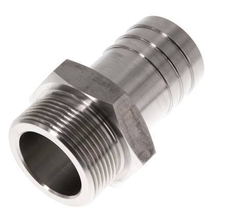 G 1 1/2'' Macho x 38mm Llave de manguera de acero inoxidable 40 Bar