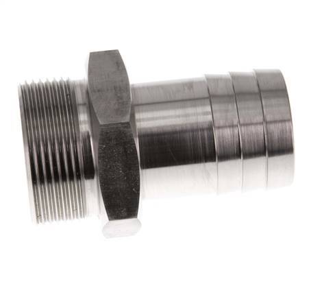 G 1 1/2'' Macho x 38mm Llave de manguera de acero inoxidable 40 Bar
