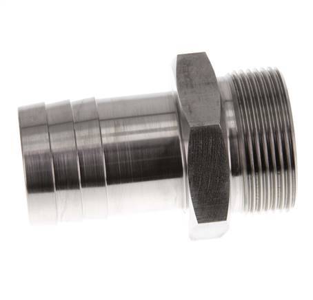 G 1 1/2'' Macho x 38mm Llave de manguera de acero inoxidable 40 Bar