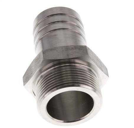 G 1 1/2'' Macho x 38mm Llave de manguera de acero inoxidable 40 Bar