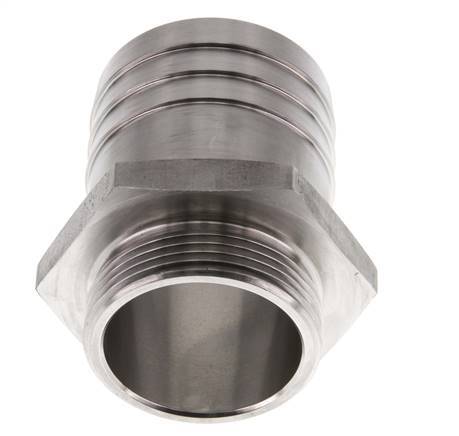 G 1 1/2'' Macho x 50mm Llave de manguera de acero inoxidable 40 Bar