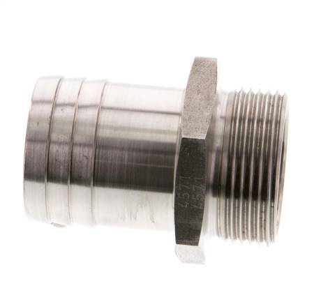 G 1 1/4'' Macho x 38mm Llave de manguera de acero inoxidable 40 Bar