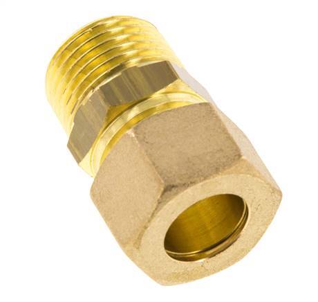 R 1/2'' Macho x 14mm Racor de compresión recto de latón 89 Bar DIN EN 1254-2
