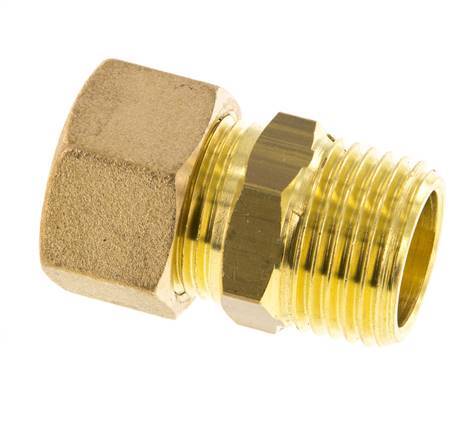 R 1/2'' Macho x 14mm Racor de compresión recto de latón 89 Bar DIN EN 1254-2