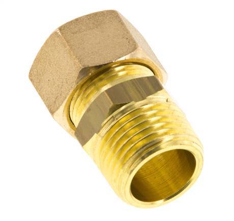 R 1/2'' Macho x 14mm Racor de compresión recto de latón 89 Bar DIN EN 1254-2