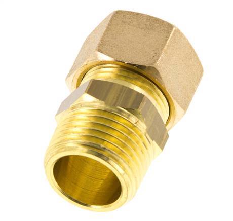 R 1/2'' Macho x 14mm Racor de compresión recto de latón 89 Bar DIN EN 1254-2