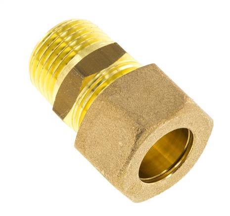 R 1/2'' Macho x 16mm Racor de compresión recto de latón 76 Bar DIN EN 1254-2