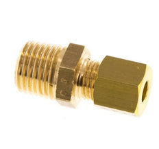 R 1/4'' Macho x 5mm Racor de compresión recto de latón 150 Bar DIN EN 1254-2