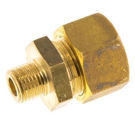 R 1/4'' Macho x 16mm Racor de compresión recto de latón 76 Bar DIN EN 1254-2