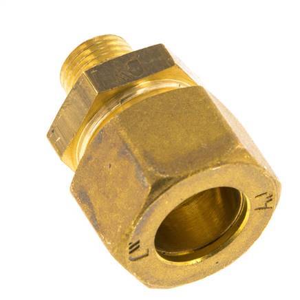 R 1/4'' Macho x 16mm Racor de compresión recto de latón 76 Bar DIN EN 1254-2