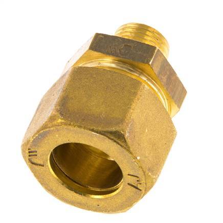 R 1/4'' Macho x 16mm Racor de compresión recto de latón 76 Bar DIN EN 1254-2