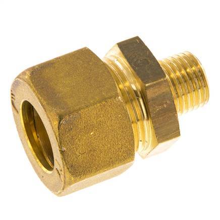 R 1/4'' Macho x 16mm Racor de compresión recto de latón 76 Bar DIN EN 1254-2