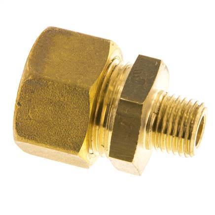 R 1/4'' Macho x 16mm Racor de compresión recto de latón 76 Bar DIN EN 1254-2