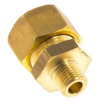 R 1/4'' Macho x 16mm Racor de compresión recto de latón 76 Bar DIN EN 1254-2