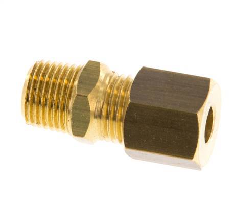 R 1/8'' Male x 5mm Brass Straight Compression Fitting 150 Bar DIN EN 1254-2 [2 Pieces]