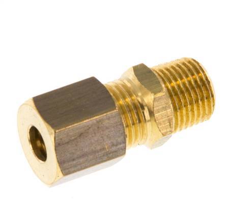 R 1/8'' Male x 5mm Brass Straight Compression Fitting 150 Bar DIN EN 1254-2 [2 Pieces]
