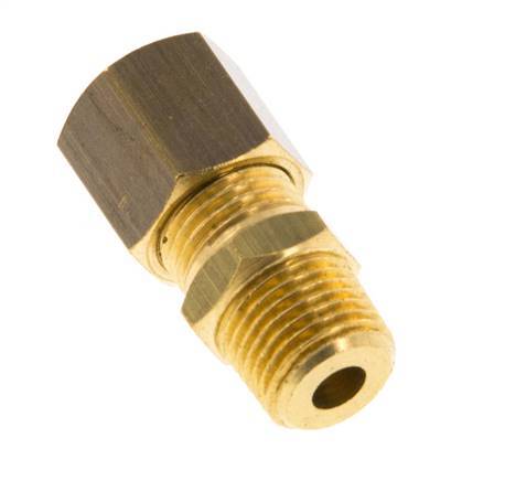 R 1/8'' Male x 5mm Brass Straight Compression Fitting 150 Bar DIN EN 1254-2 [2 Pieces]