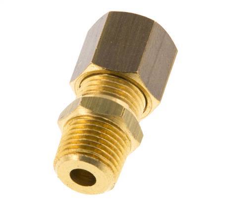 R 1/8'' Male x 5mm Brass Straight Compression Fitting 150 Bar DIN EN 1254-2 [2 Pieces]