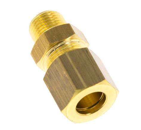 R 1/8'' Male x 8mm Brass Straight Compression Fitting 135 Bar DIN EN 1254-2 [2 Pieces]