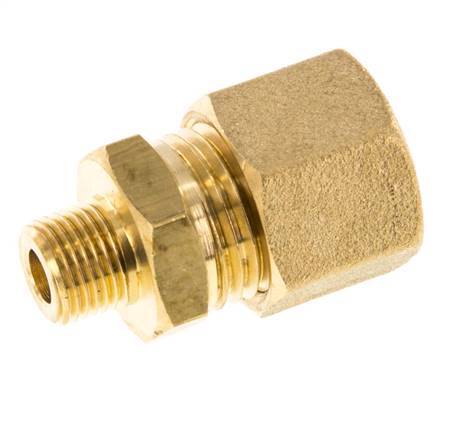 R 1/8'' Macho x 10mm Racor de compresión recto de latón 95 Bar DIN EN 1254-2