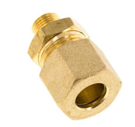 R 1/8'' Macho x 10mm Racor de compresión recto de latón 95 Bar DIN EN 1254-2