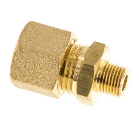 R 1/8'' Macho x 10mm Racor de compresión recto de latón 95 Bar DIN EN 1254-2