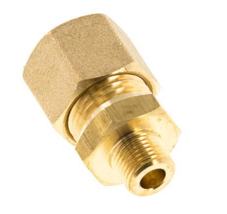 R 1/8'' Macho x 10mm Racor de compresión recto de latón 95 Bar DIN EN 1254-2