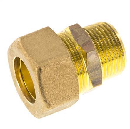 R 3/4'' Macho x 22mm Racor de compresión recto de latón 54 Bar DIN EN 1254-2