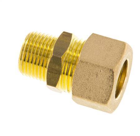 R 3/8'' Macho x 14mm Racor de compresión recto de latón 89 Bar DIN EN 1254-2