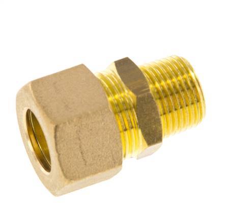 R 3/8'' Macho x 14mm Racor de compresión recto de latón 89 Bar DIN EN 1254-2